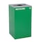 Alpine Industries 87 Gal. 3-Stream Steel Blue Recycling, Green Recycling, and Black Commercial Trash Can Station ALP4450-BLK-KIT39 - alternate 8